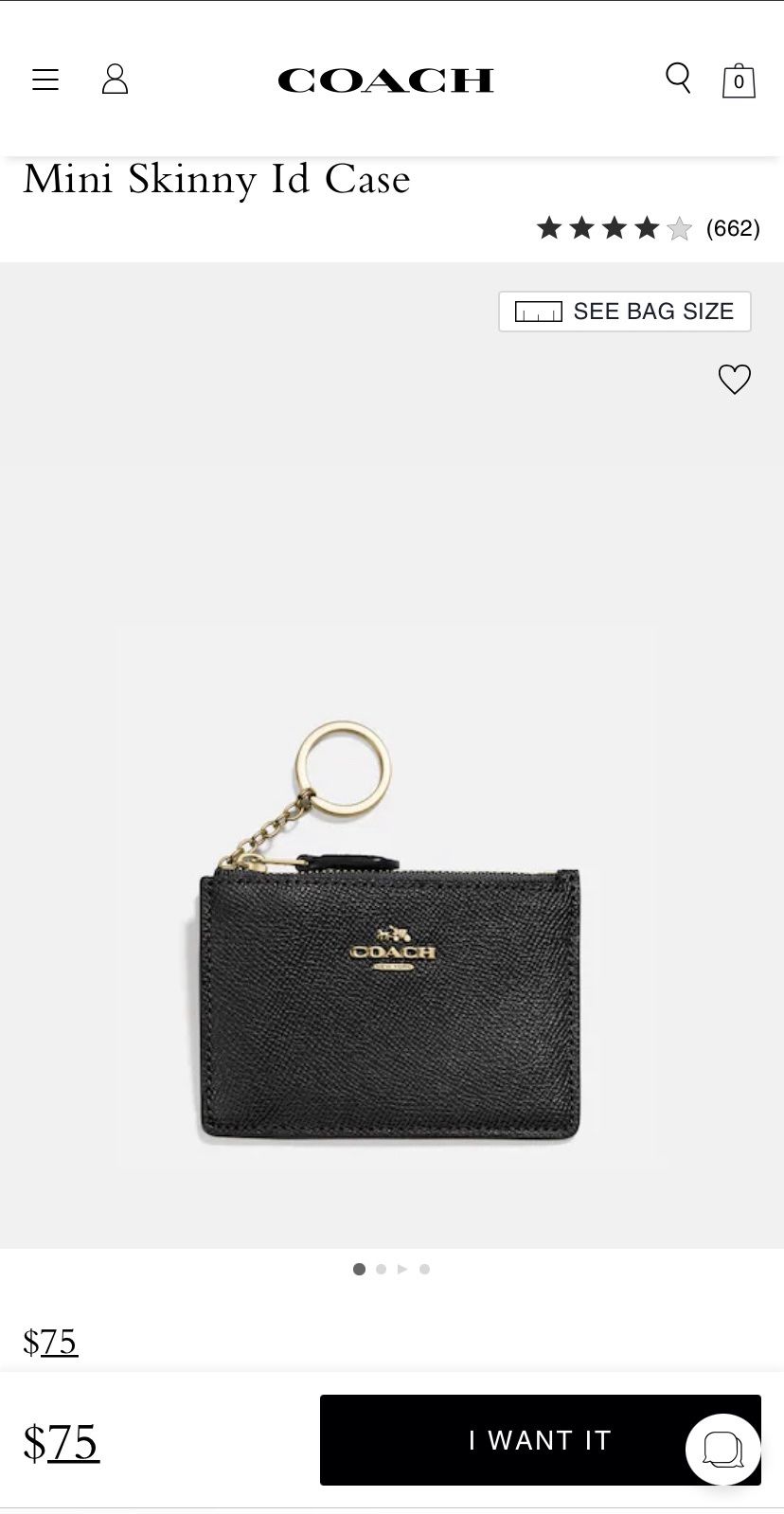 COACH Mini Skinny ID Case