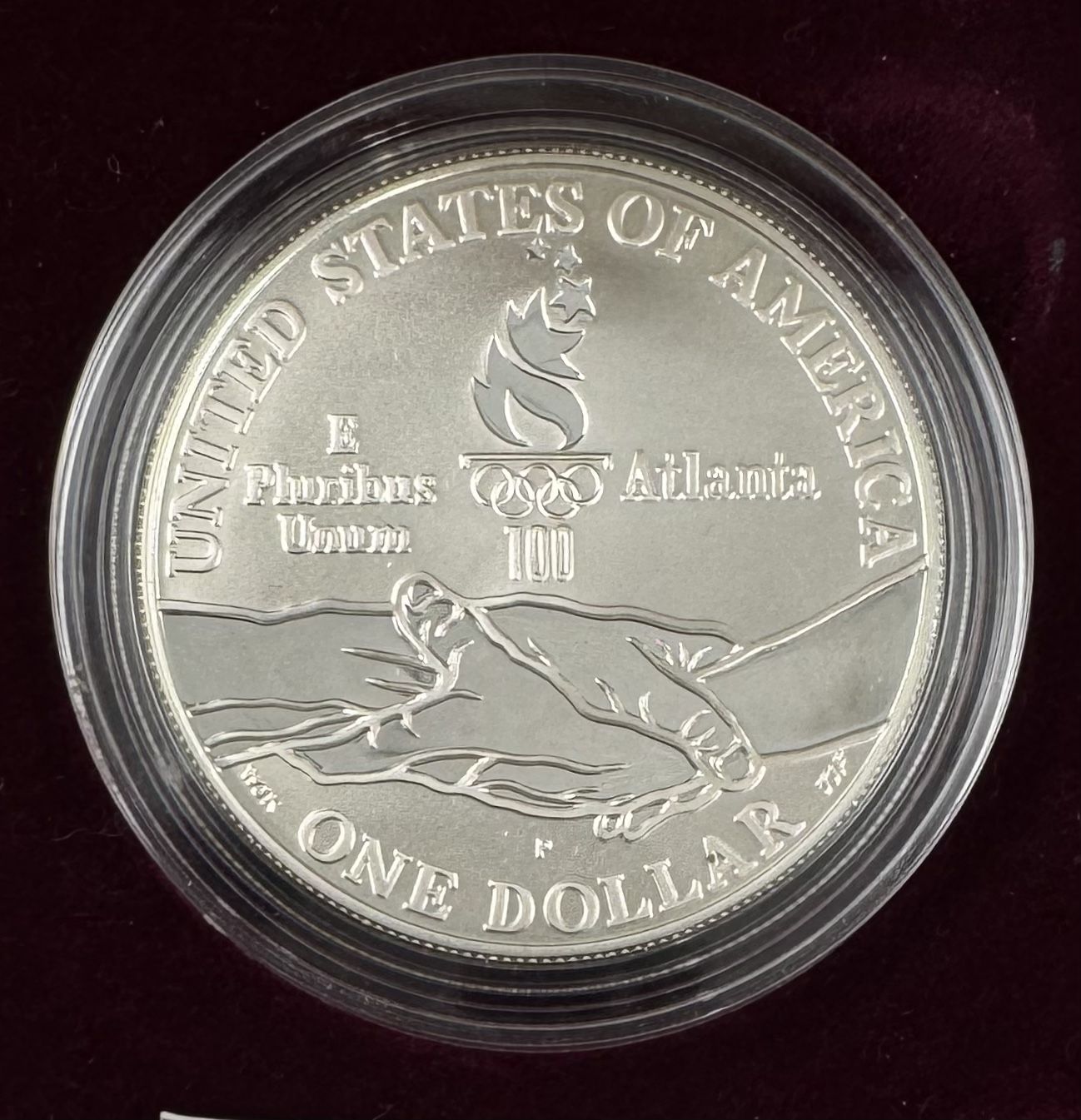 1995 Silver One Dollar Atlanta Centennial Proof Coin