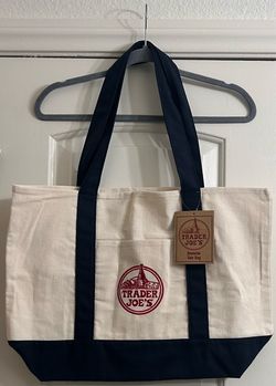 Large Navy Blue Trader Joe's Tote Bag 💙