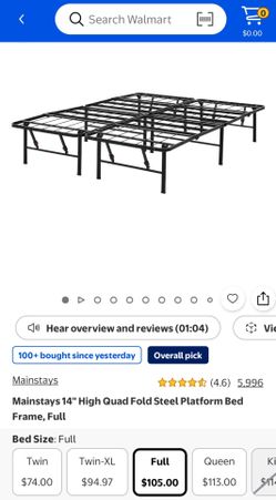 Full size metal platform frame