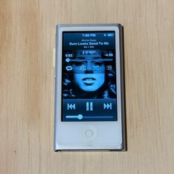 iPod Nano 7thGen Silver 16GB Model:A1446 w/2845-Song/Charg Tested Good Read Blw!