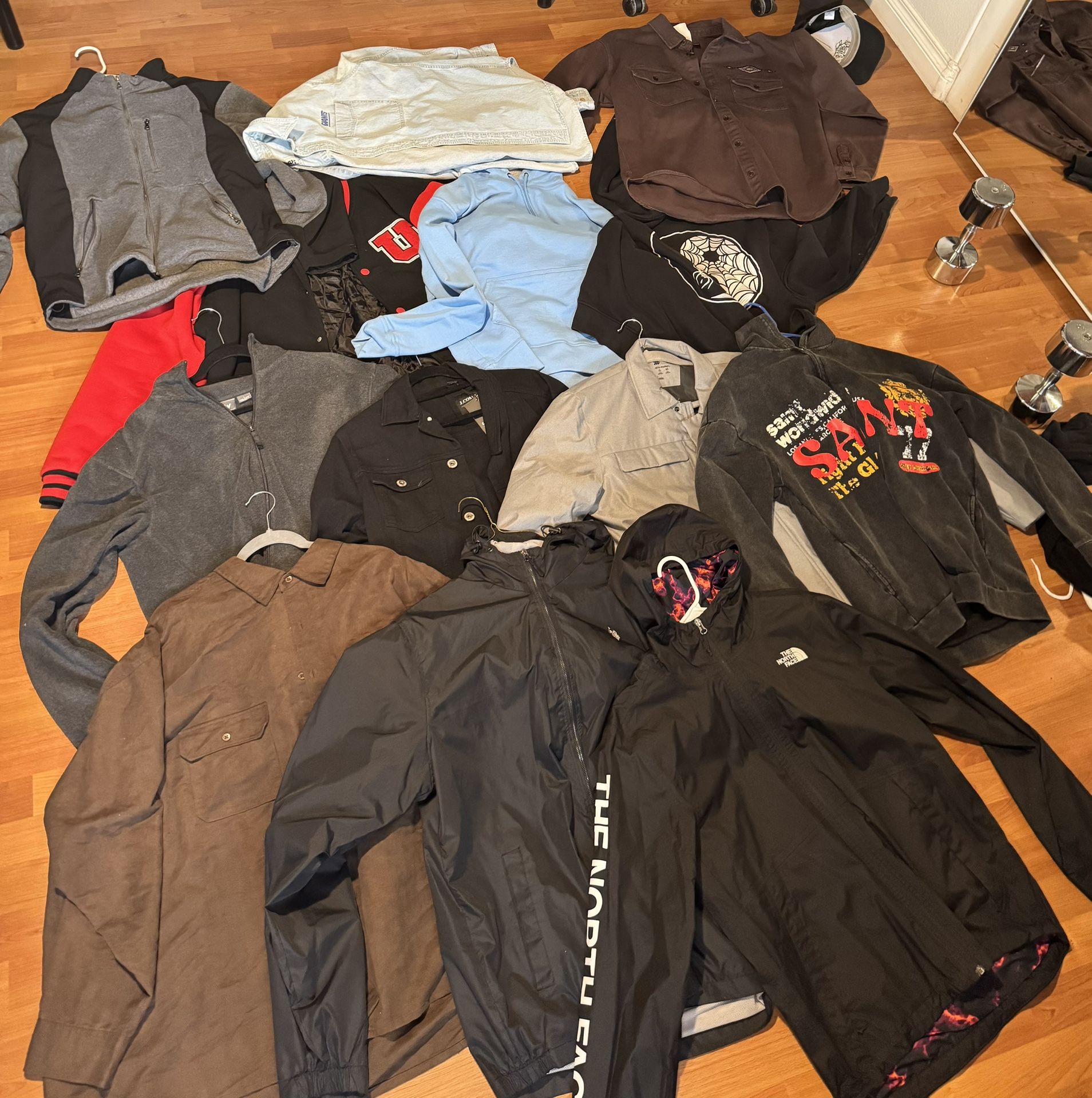 Hoodies/jackets/ Long Sleeves Large Or Xl