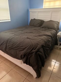 Queen Bed Frame, Adjustable base, and Mattress
