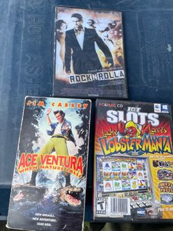 VCR video game and movie cd