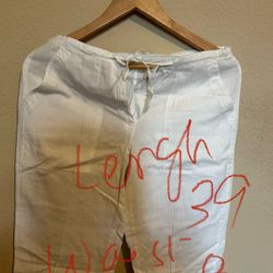 Women’s White Cotton Pant New $7