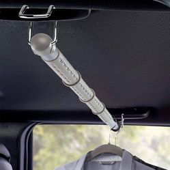 Expandable Car Clothes Hanger Rod Bar with No-Slip Dividers