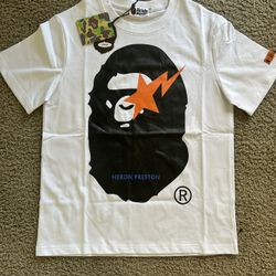 Heron Preston Bape Shirt Size M Shoot Me Offers I Could Deliver In San Diego County Got Another One I Could Do A Deal For Both!!!!