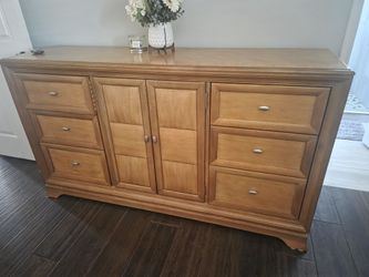 Solid Wood Dresser And Nightstand 