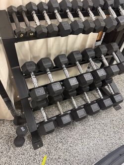 Dumbbells + RACK 5’s to 50’s