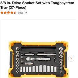 3/8 in. Drive Socket Set with Toughsystem Tray (37-Piece)