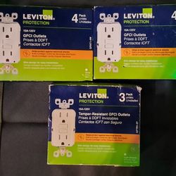 2-4pks 15A-125V GFCI OUTLETS LEVITON GFNT1-4/ 1-3pk 15A-125V TAMPER-RESISTANT GFCI OUTLETS