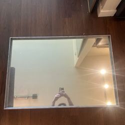 Modern Rectangular Wall Mirror (Approx. 36 in x 24 in)