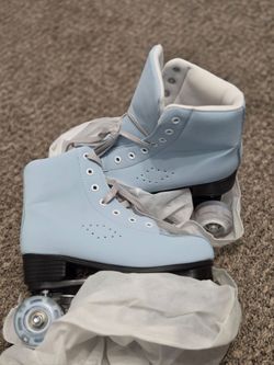 Light Blue Quad Roller Skates