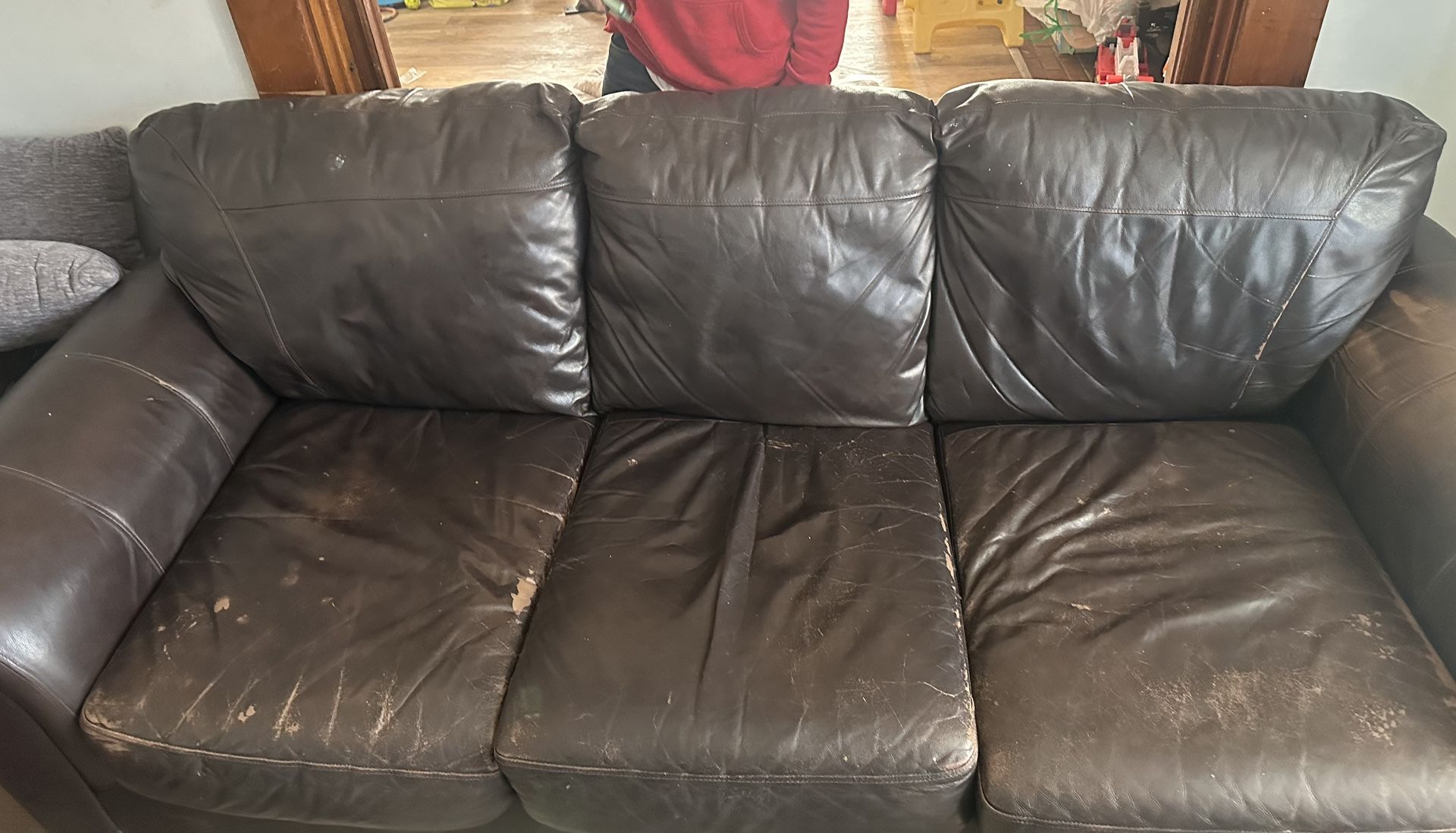 Brown Leather Couch