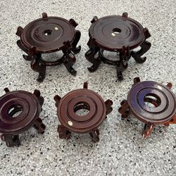 Flower pot holders. Wood