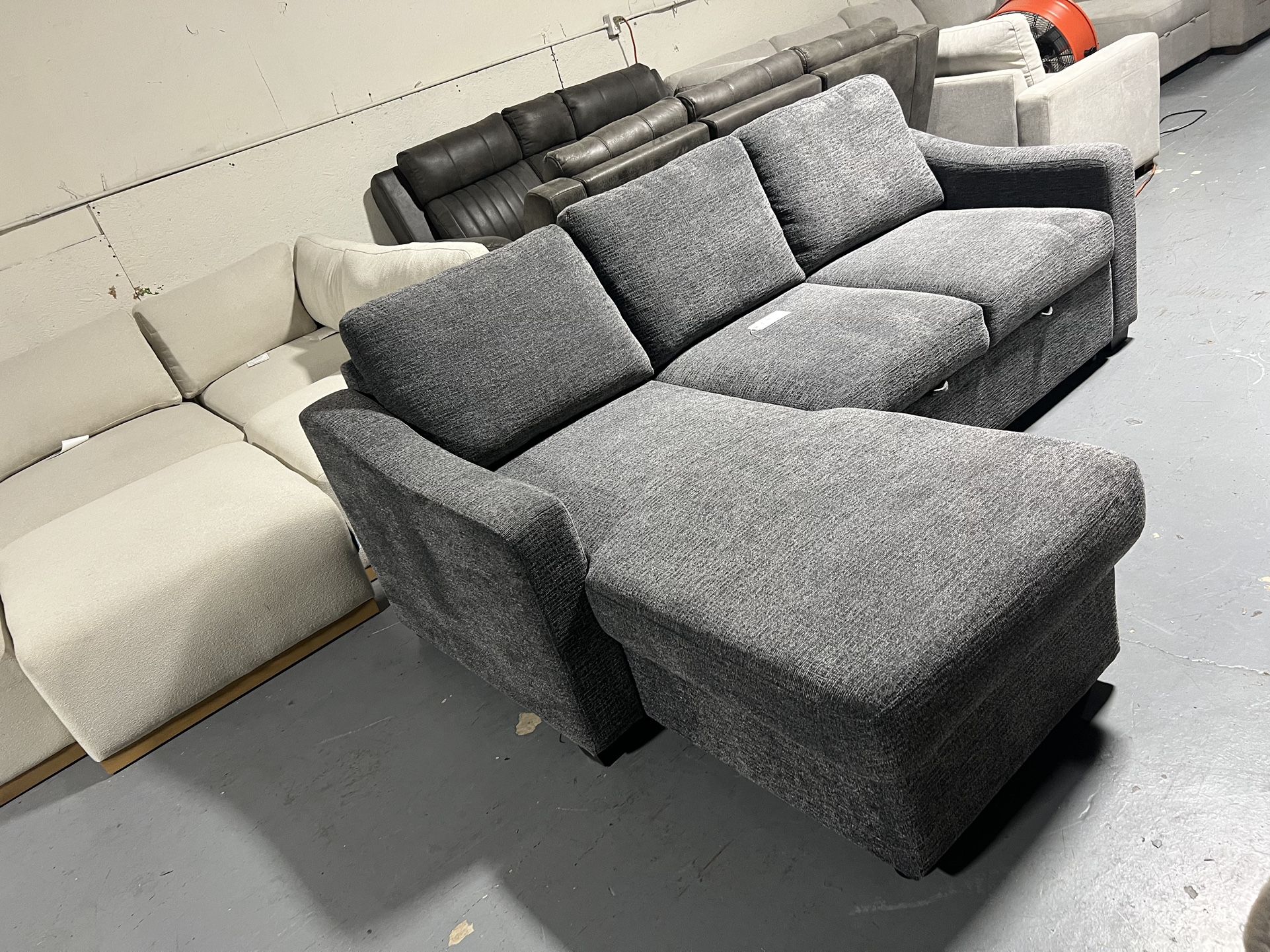 SECTIONAL COUCH SOFA GRAY BED