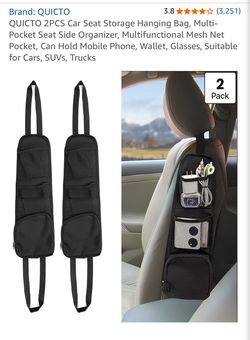QUICTO Car Seat Side Organizer 2-Pack