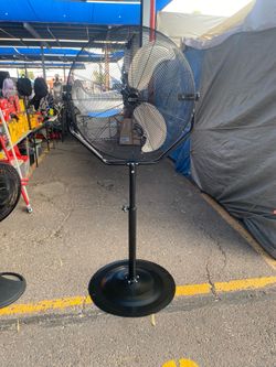 30 in. 3-Speeds High Velocity Tilting Pedestal Fan with Adjustable Height in Black