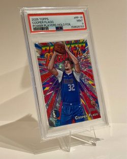ROTY Cooper Flagg 2025 Topps Power Players Holo Foil PSA 9