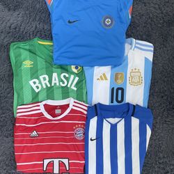 Soccer Jersey Bundle lot of 5 Nike Adidas Umbro