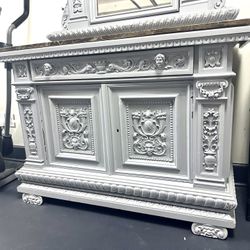 Antique French marbletop Buffet- We Dont Have The Mirror Anymore 