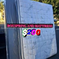 Queen Size Boxspring And Mattress 