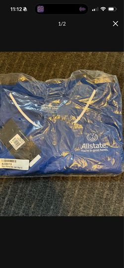NWT MENS XL ROYAL BLUE POLO SHIRT TOP ALLSTATE LOGO