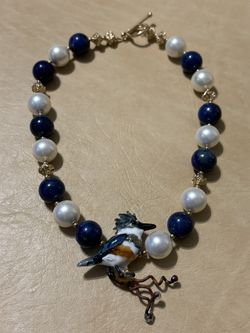 Vintage Custom Necklace Murano Bird 