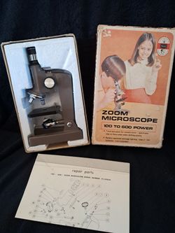 Sears 1960s Vintage 100x - 600x Zoom Microscope