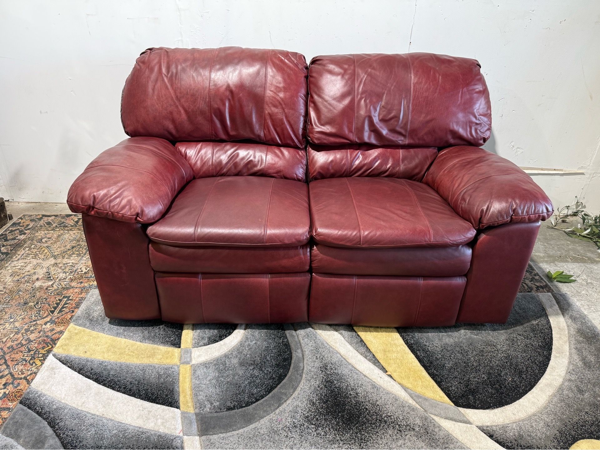 Luxury Leather Loveseat Recliner