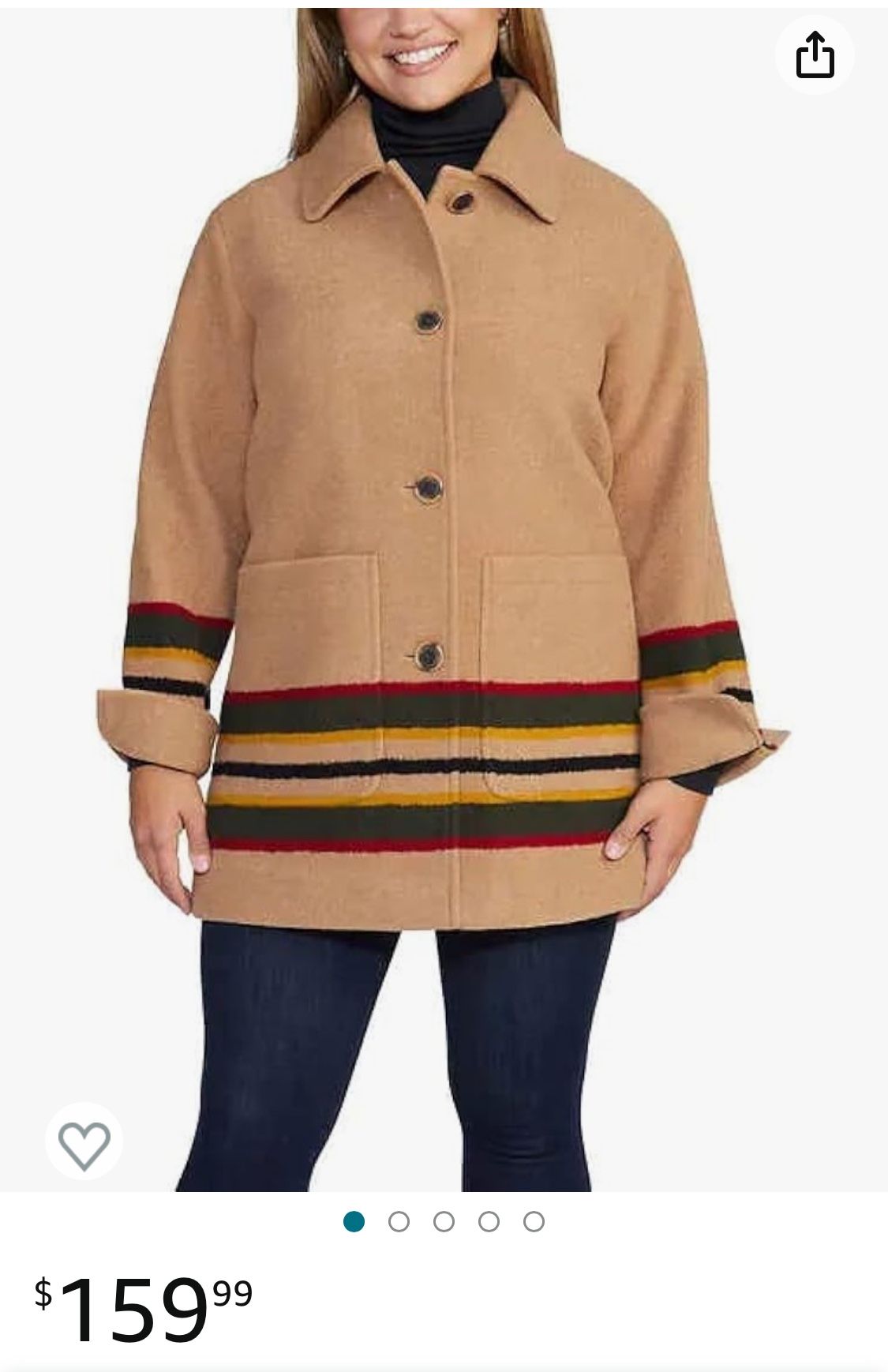 Pendleton Women's Wool Topper Coat Size Large
