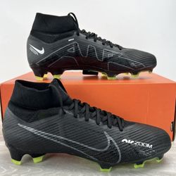 Nike Mercurial Zoom Superfly 9 Pro FG “Black Volt” (DJ5598-001) Mens