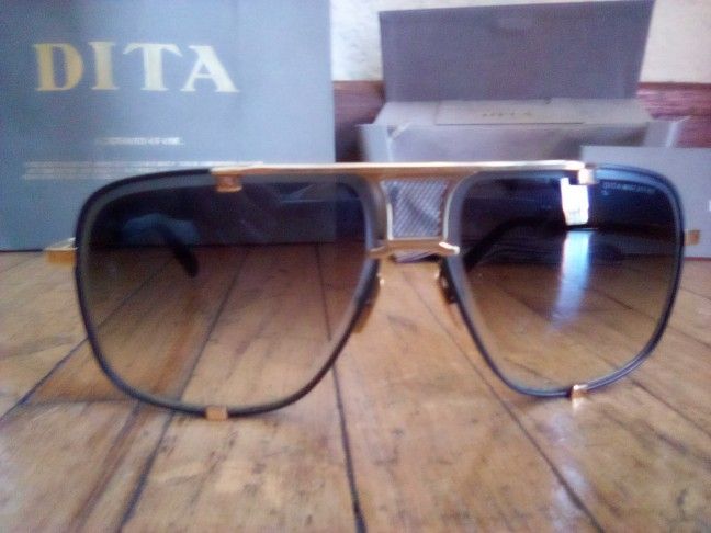 Dita Mach Five Gold Titanium Sunglasses
