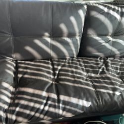 Brown Leather Futon
