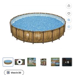 Coleman Power Steel 22 ft. x 52 in. Round Metal Frame Above Ground Pool Set