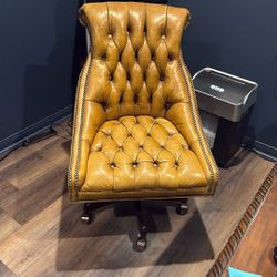 Antique Leather Office Chair 