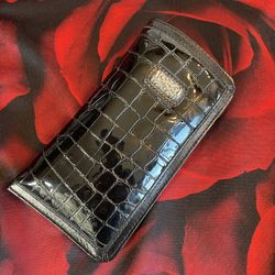 Brighton Black Croc Sunglasses Case