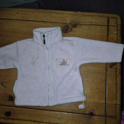 6mos Pink Babygirl Vintage Fleece Zipper Jacket