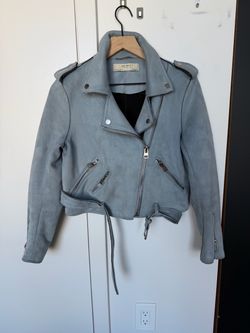 Baby Blue Zara Moto Jacket
