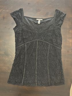 Black lace shirt, size Medium 