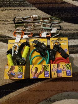 Go Fit 50lbs Resistance Bands, Handles And 15 Extra Clips All New