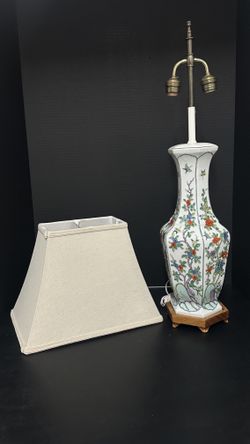 Asian floral lamp