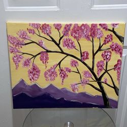 Cherry blossom tree - Hand Made With Acrylic Paint 