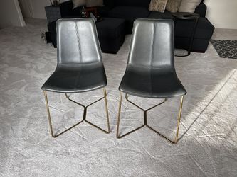 West Elm Leather Chairs