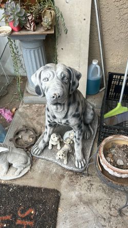 Cement dog  decoration