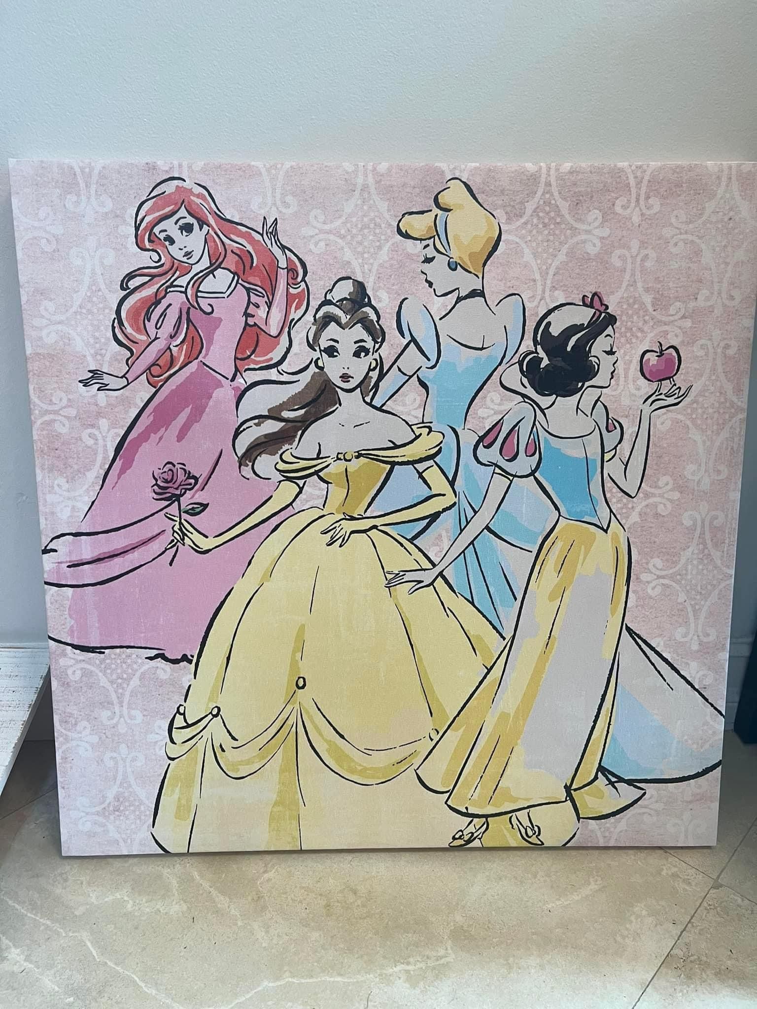 Princess Canvas And Nightlights