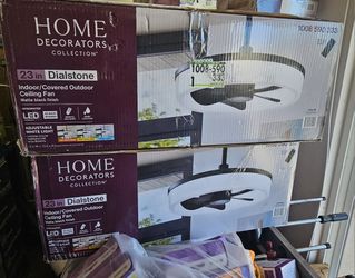 23 in. Indoor/ Outdoor Matte Black Fandelier Ceiling Fan with Adjustable White LED with Remote Included