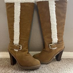 Brown Boots With Sheepskin Fur