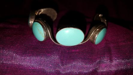 Sterling silver turquoise cuff