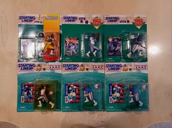$30 BUYS ALL 6 NFL FOOTBALL 🏈 HALL OF FAMERS STARTING LINEUPS FIGURES - FACTORY SEALED FANTASTIC CONDITION 👏 
